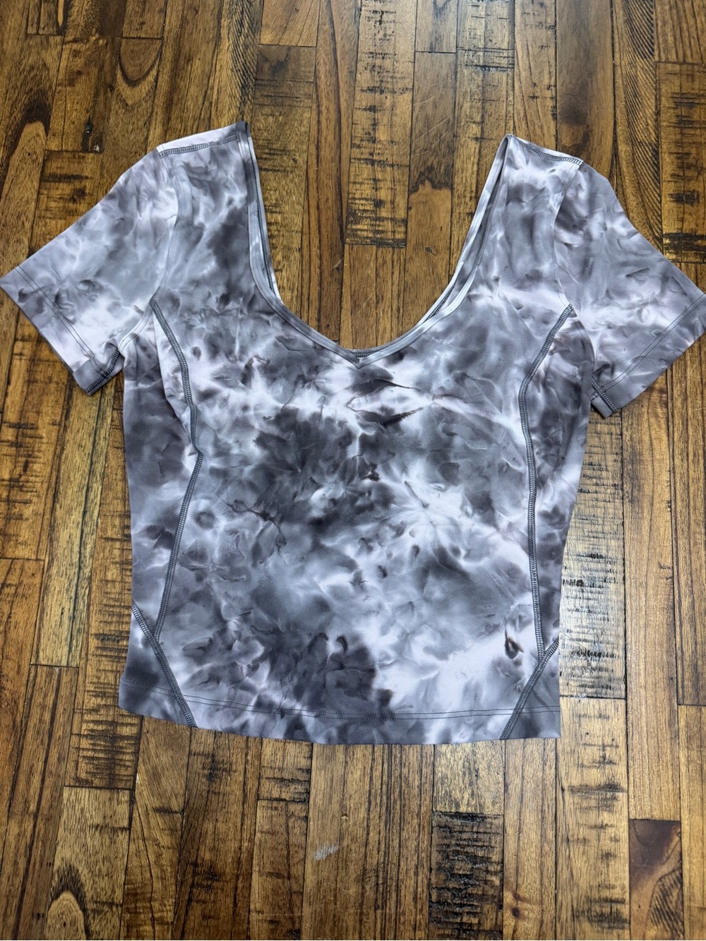 Lululemon Align Scoop Neck Crop Top Diamond Dye Lavender/Gray Size 2